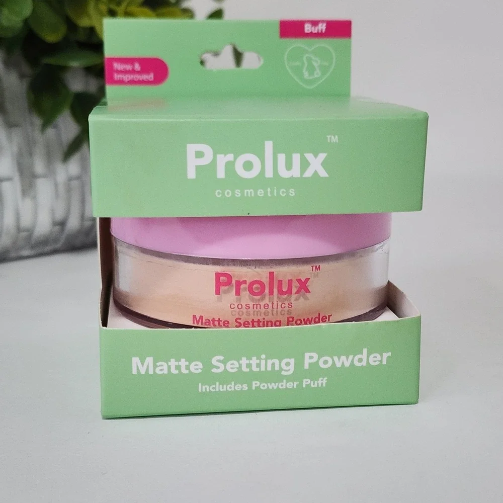 Prolux Cosmetics Matte Setting Powder Buff with Powder Puff ~ 0.35oz ~ New